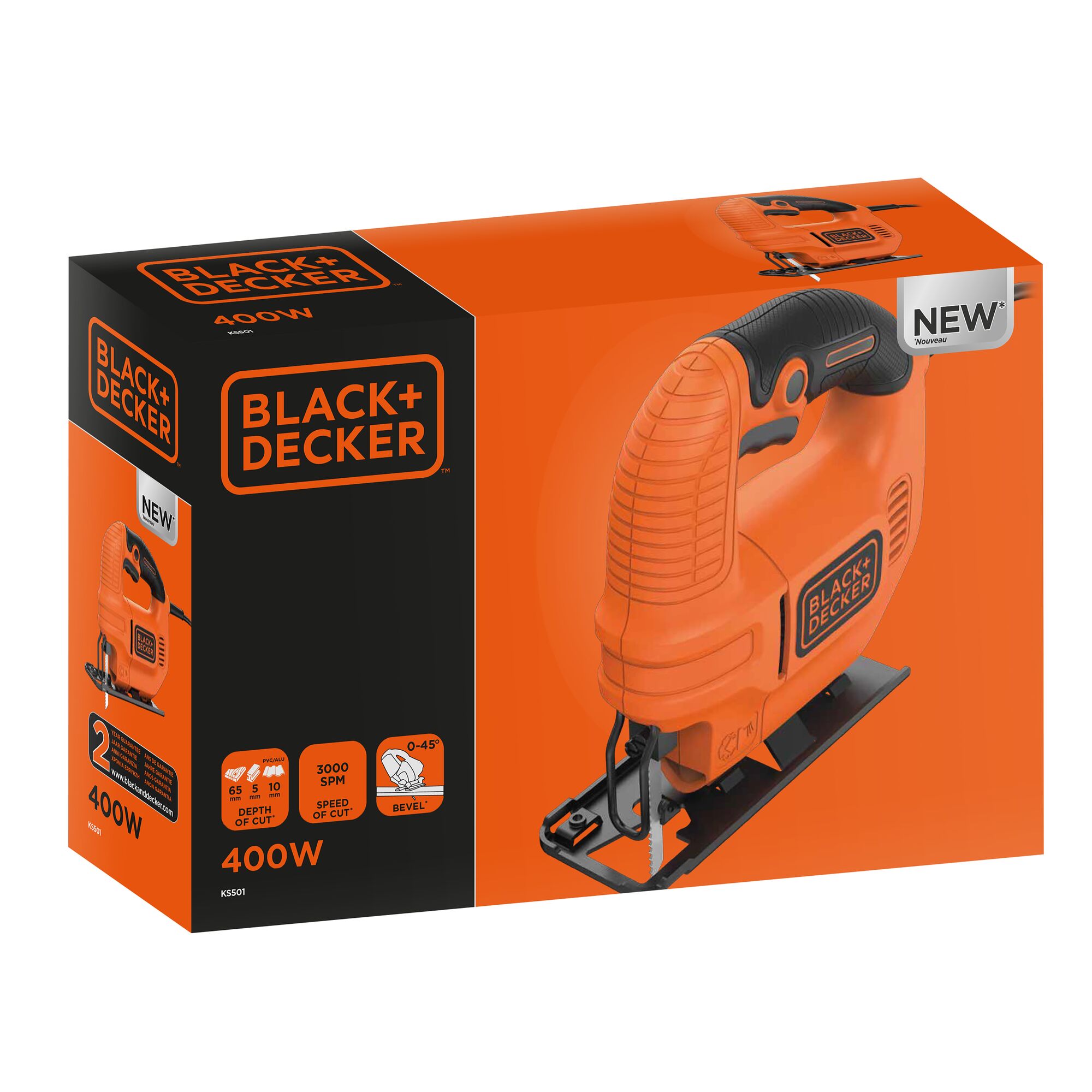 400W Compact Jigsaw with blade BLACK DECKER